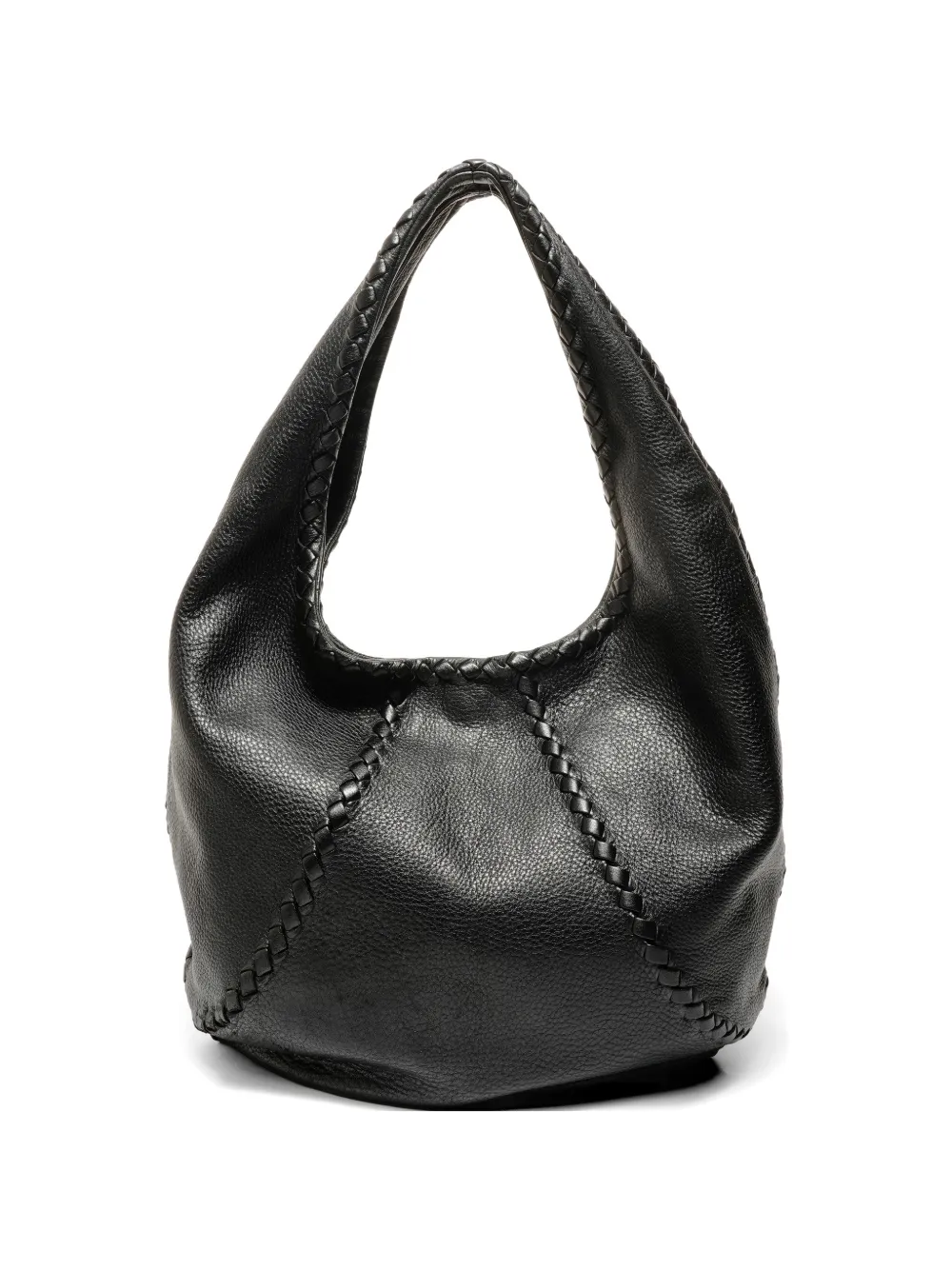 Bottega Veneta Pre-Owned 2000-2010s Intrecciato Cervo hobo bag - Nero