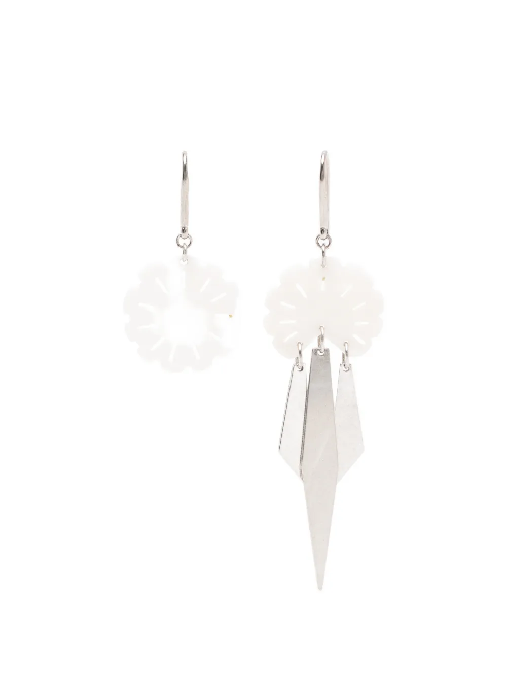 ISABEL MARANT flower-detail drop earrings - Silber