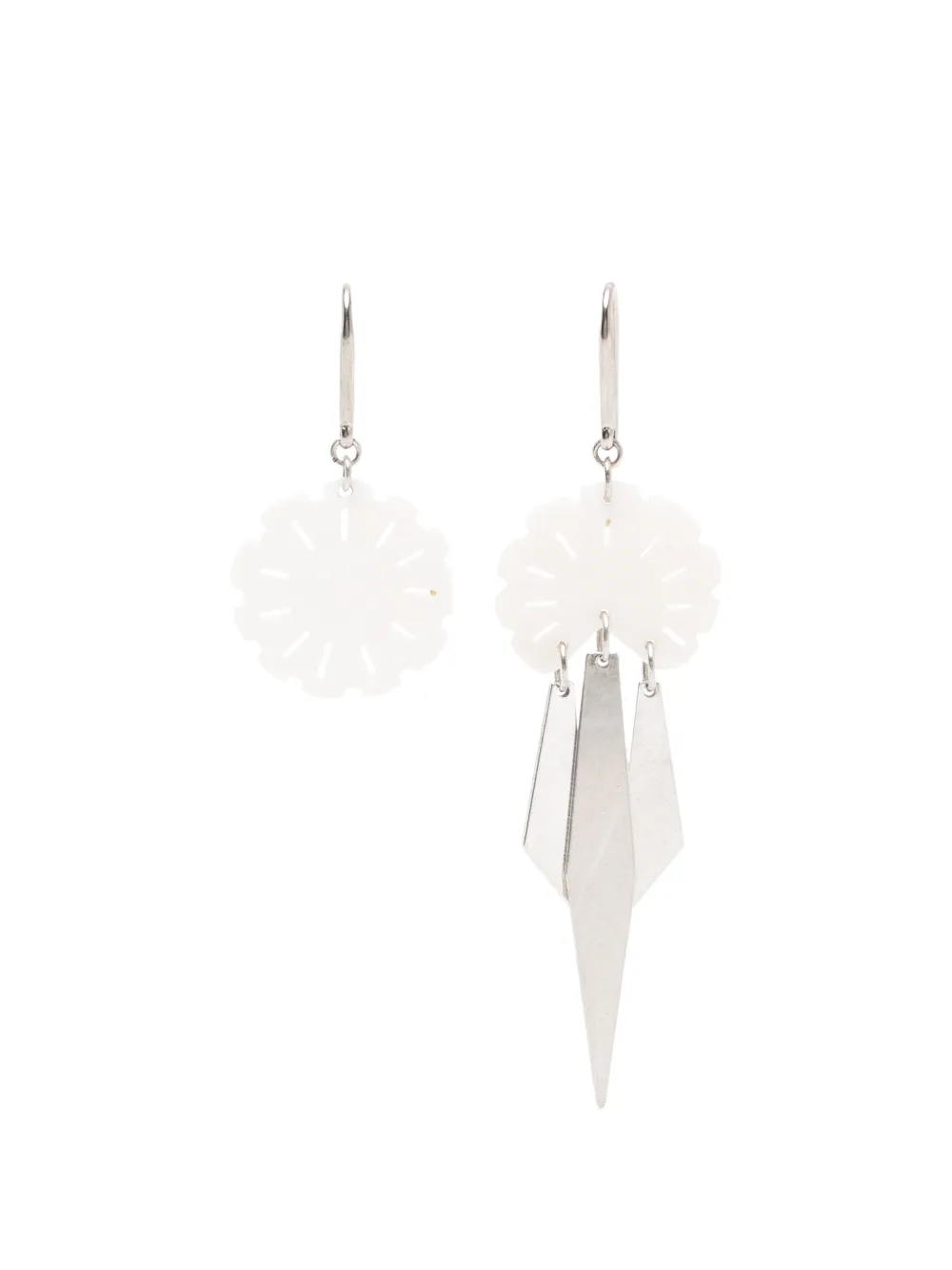 ISABEL MARANT flower-detail drop earrings - Argento