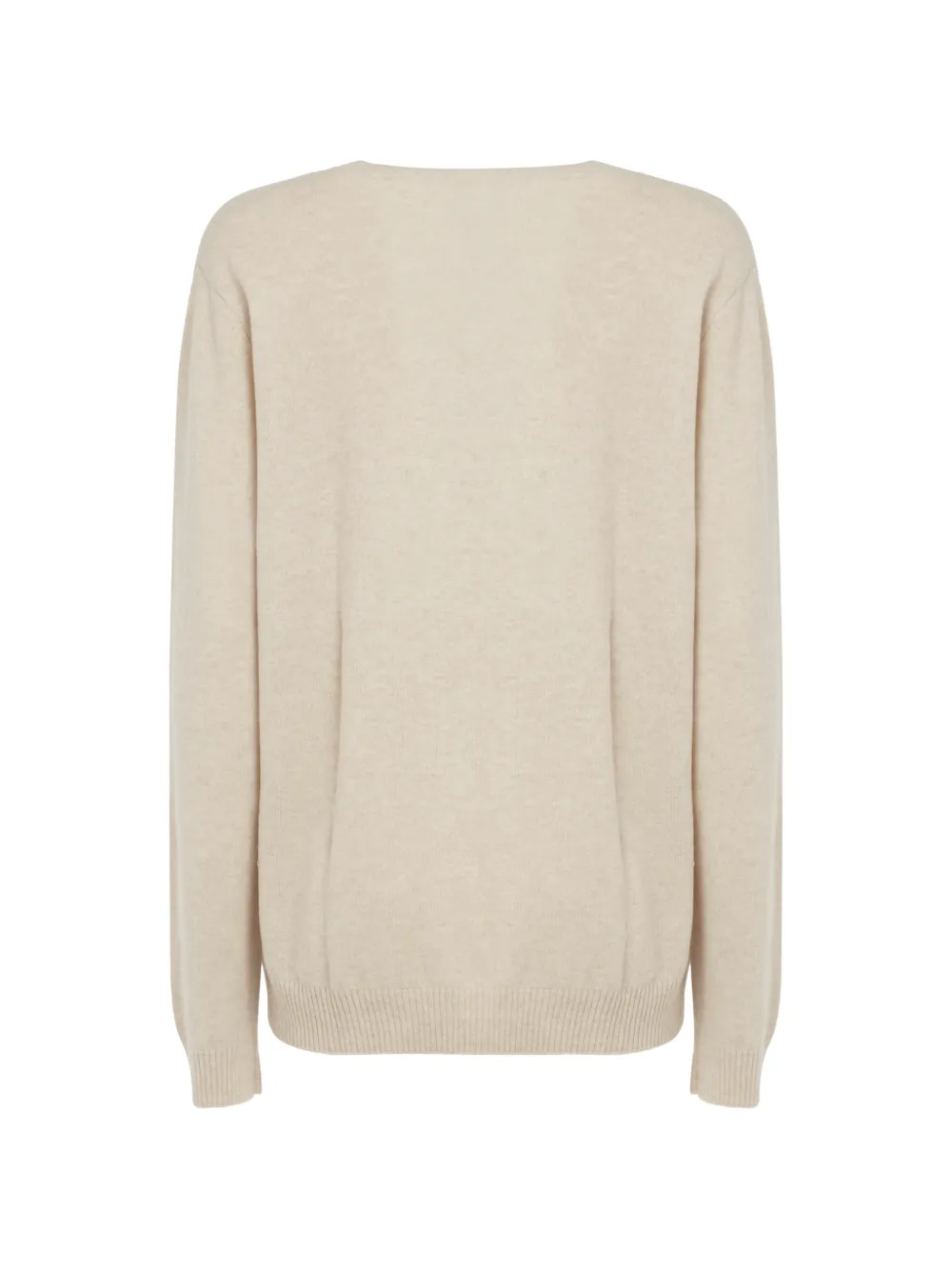 Loulou Trui met V-hals Beige