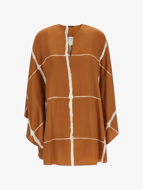 Kiton blouse en satin à encolure ronde