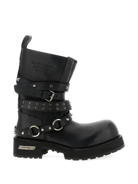 Balenciaga Venom City leather biker boots