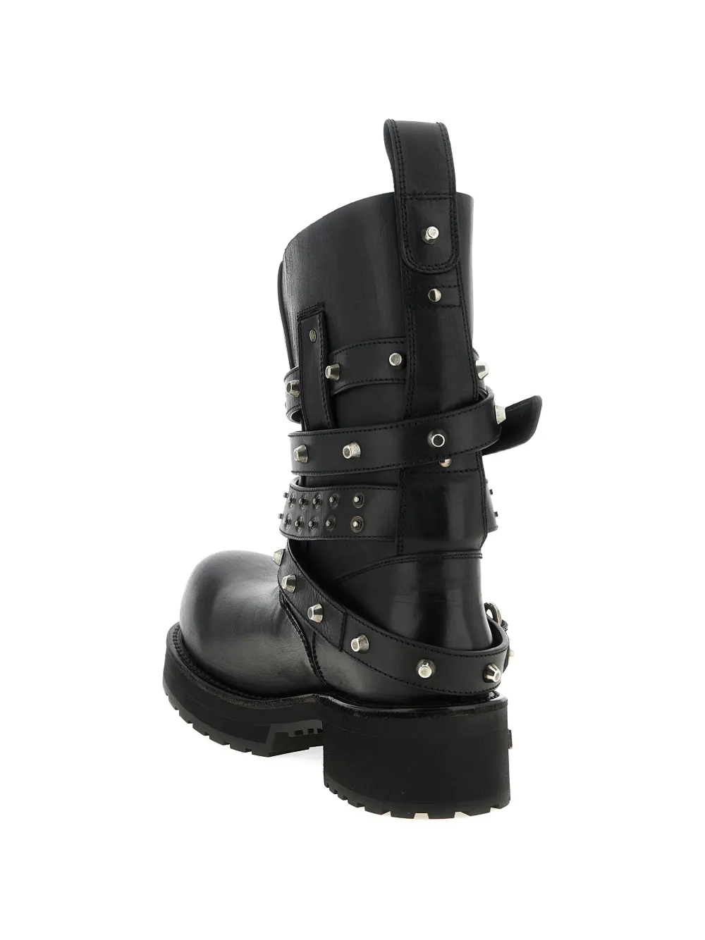 Balenciaga Venom City leather biker boots Zwart