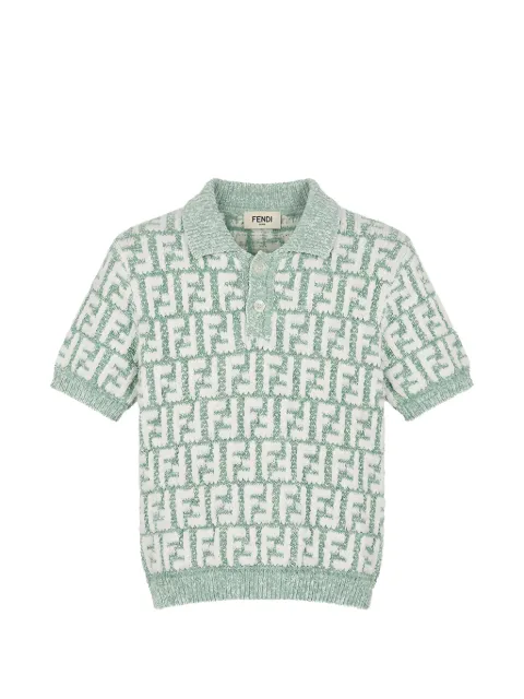 Fendi Kids logo-pattern polo shirt