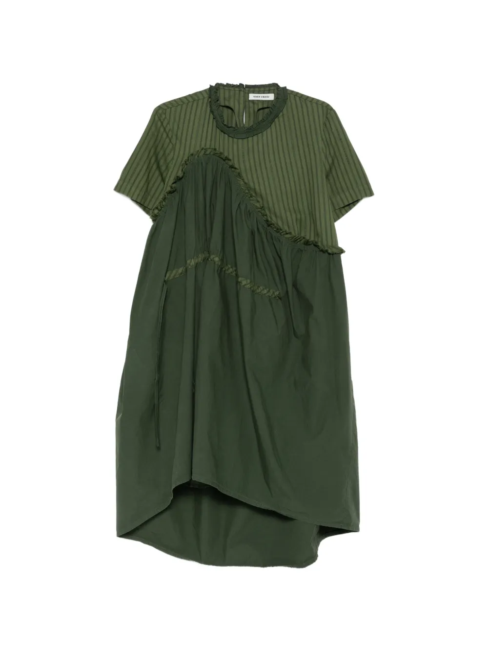 Henrik Vibskov Bon Chalant striped ruffled dress - Verde