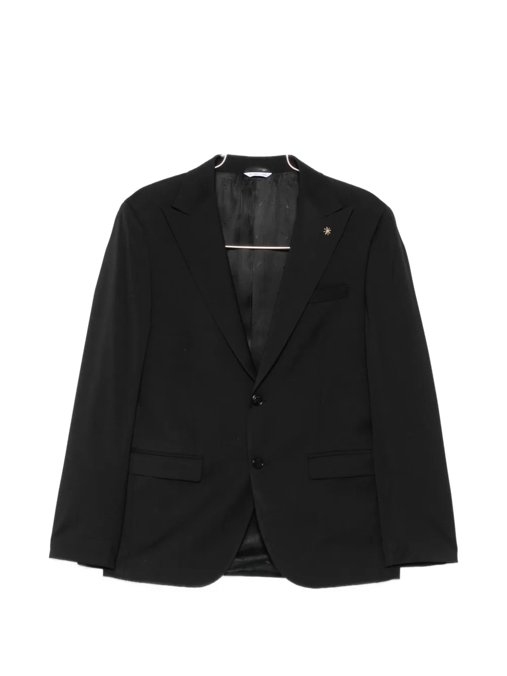Manuel Ritz single-breasted peak-lapels suit - Nero