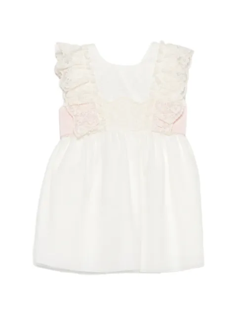 Paz Rodriguez lace-trim ruffled dress