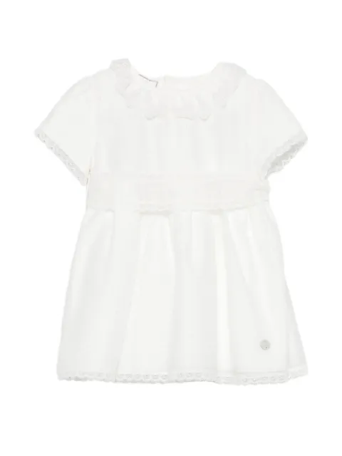 Paz Rodriguez lace-trim plumetis dress