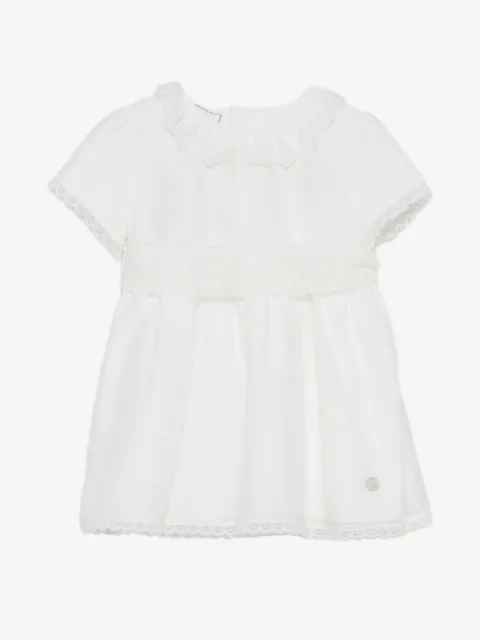 Paz Rodriguez lace-trim plumetis dress