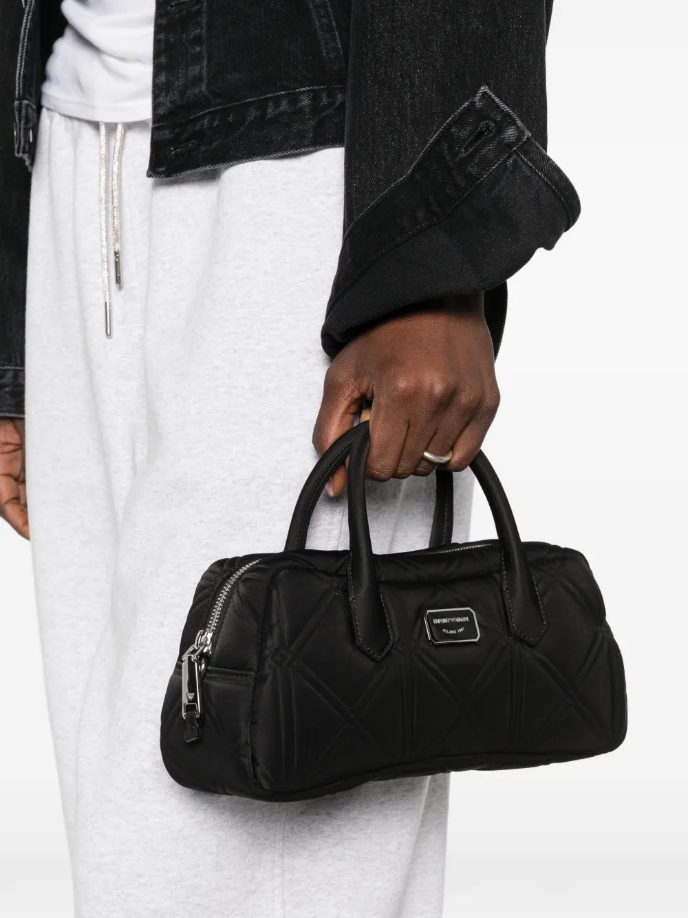 Emporio Armani Heuptas met logoplakkaat Zwart