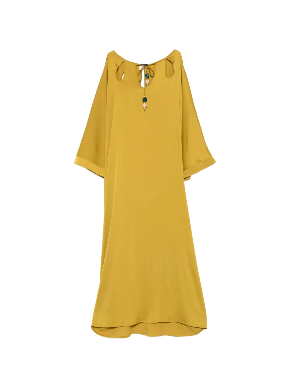 LE RJTANGE cut-out bead-embellished maxi dress - Giallo
