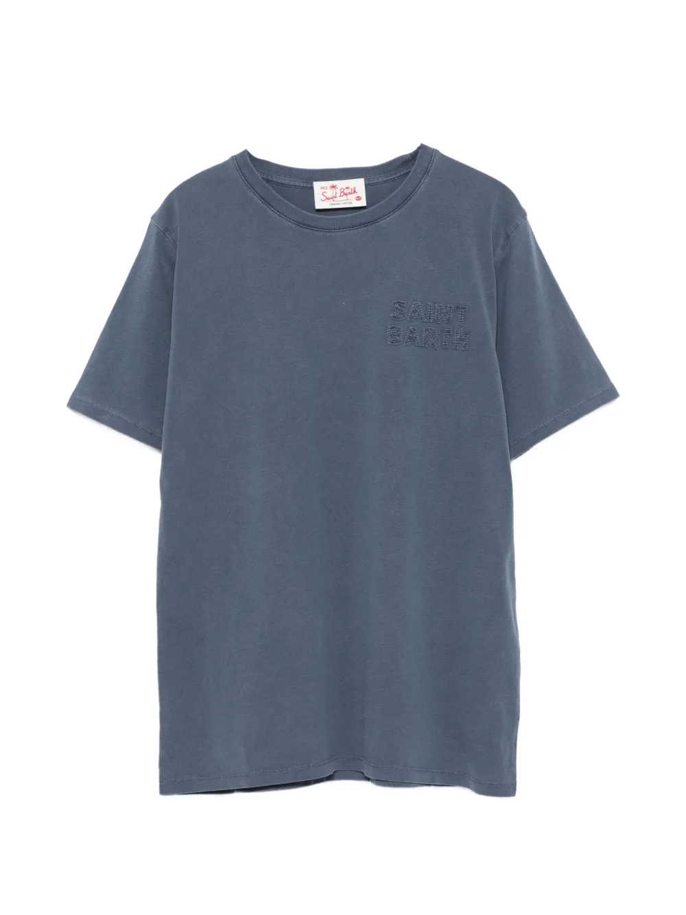 MC2 Saint Barth Kids T-shirt met logopatch Blauw