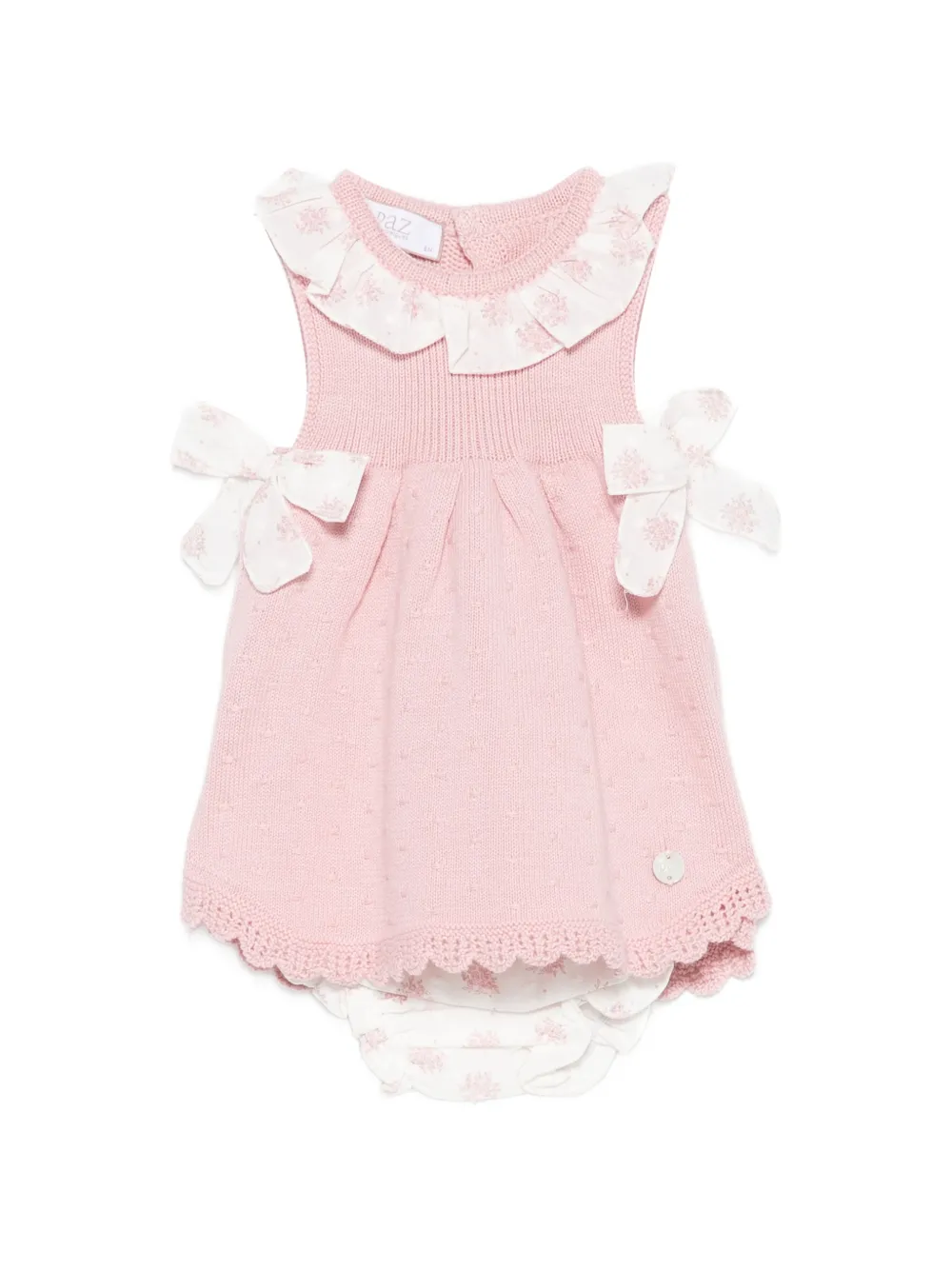 Paz Rodriguez ruffled bow-detail dress - Rosa