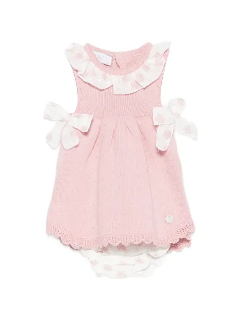 Paz Rodriguez ruffled bow-detail dress