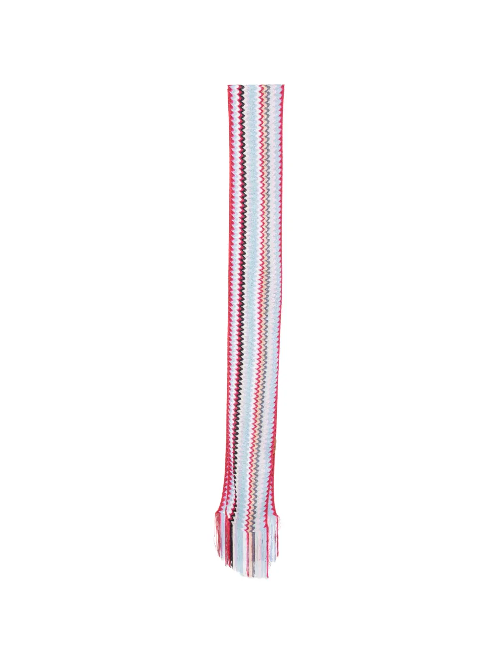 Missoni zig-zag fringed scarf - Blu