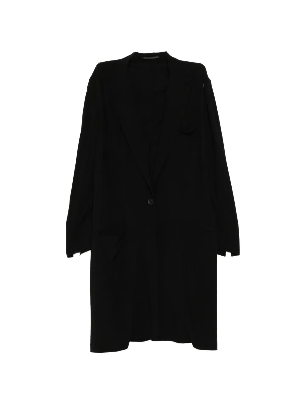 Yohji Yamamoto single-breasted notched-lapel jacket - Black