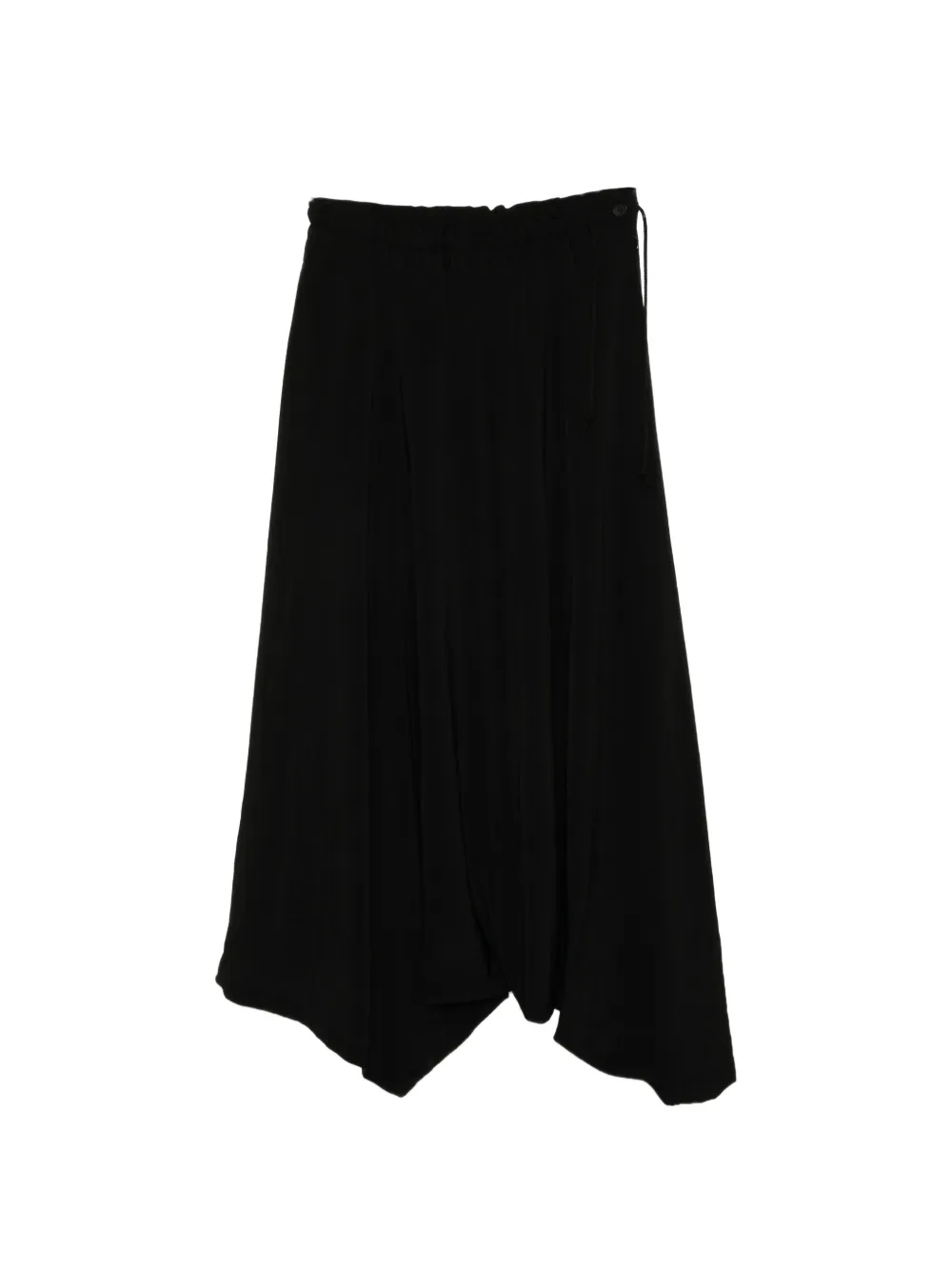 Yohji Yamamoto asymmetric cropped trousers - Nero