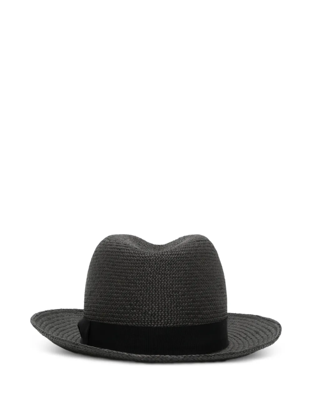 Yohji Yamamoto Fedora hoed met geweven design Zwart