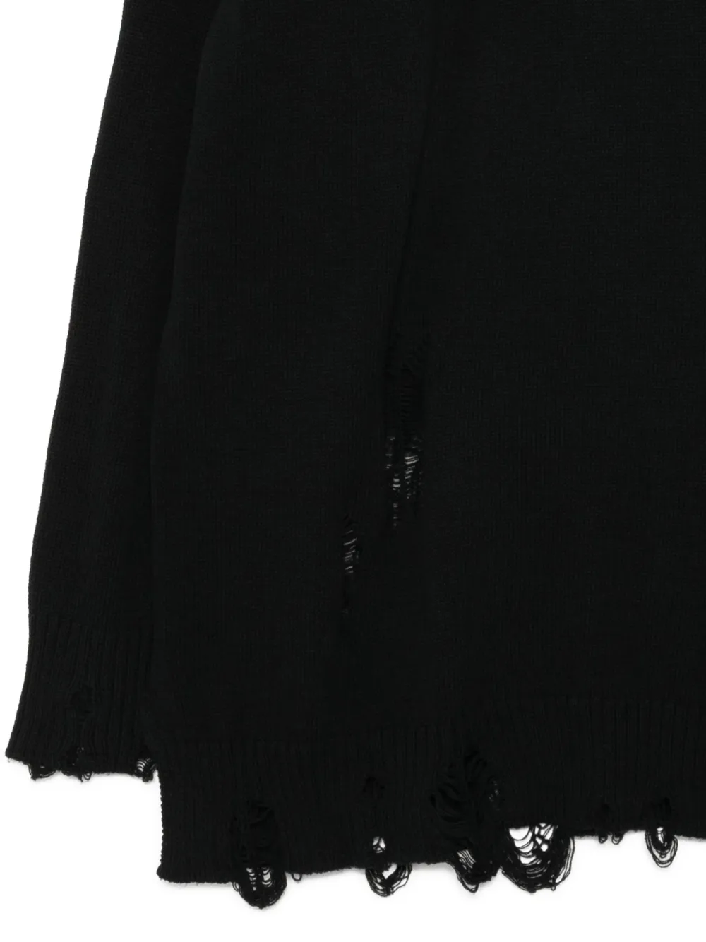 Yohji Yamamoto Gerafelde trui Zwart