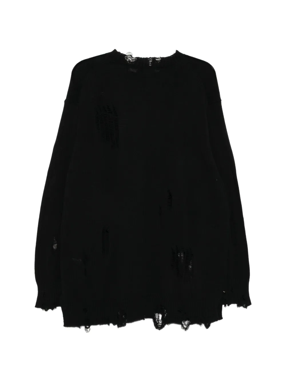 Yohji Yamamoto Gerafelde trui Zwart