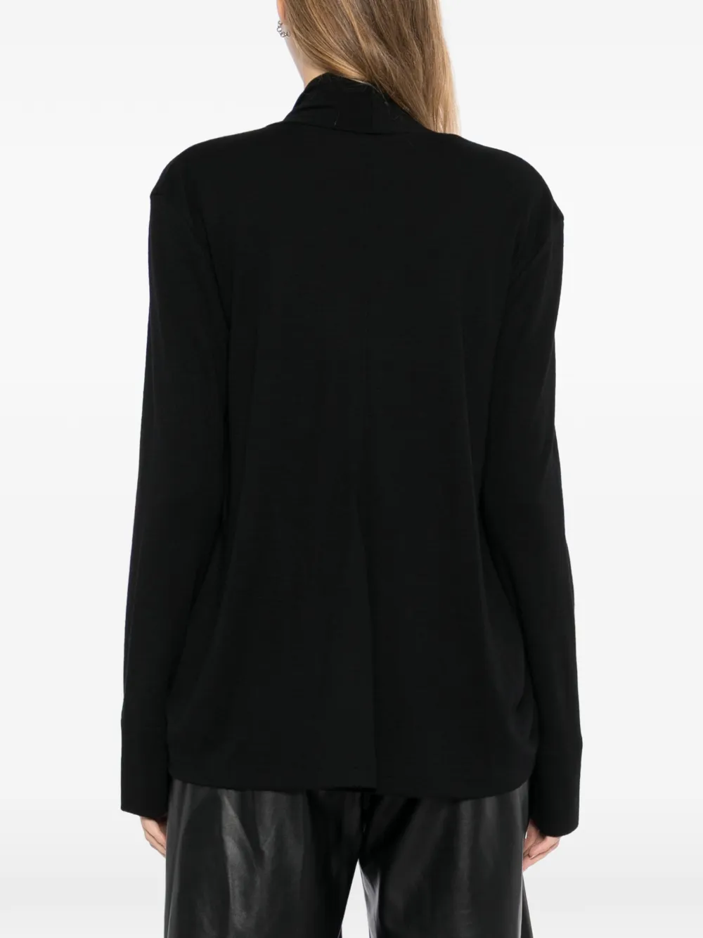 Yohji Yamamoto Gedrapeerd vest met trekkoord Zwart