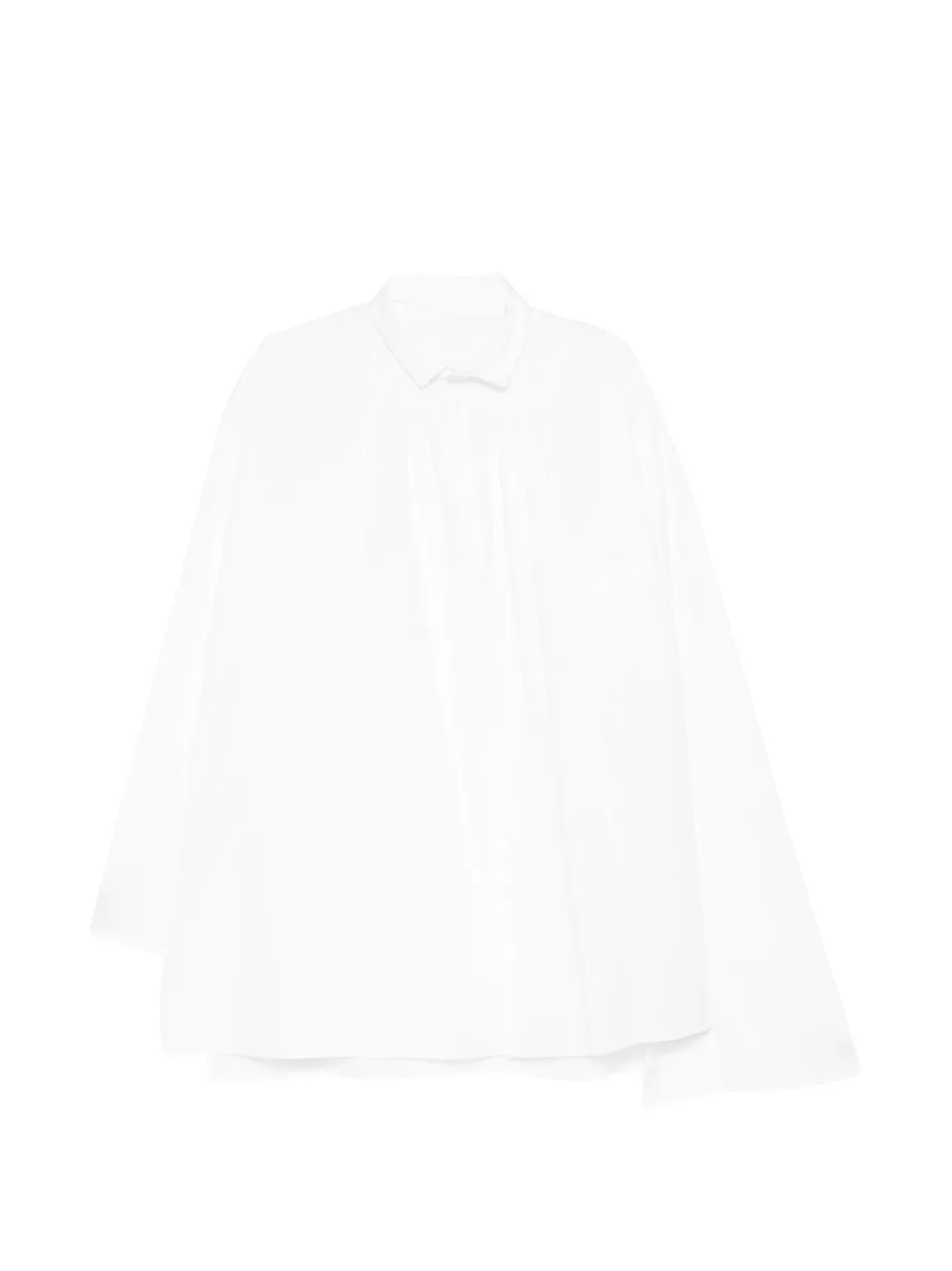 Yohji Yamamoto asymmetric-hem layered shirt - Bianco