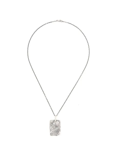 Yohji Yamamoto engraved-pendant necklace