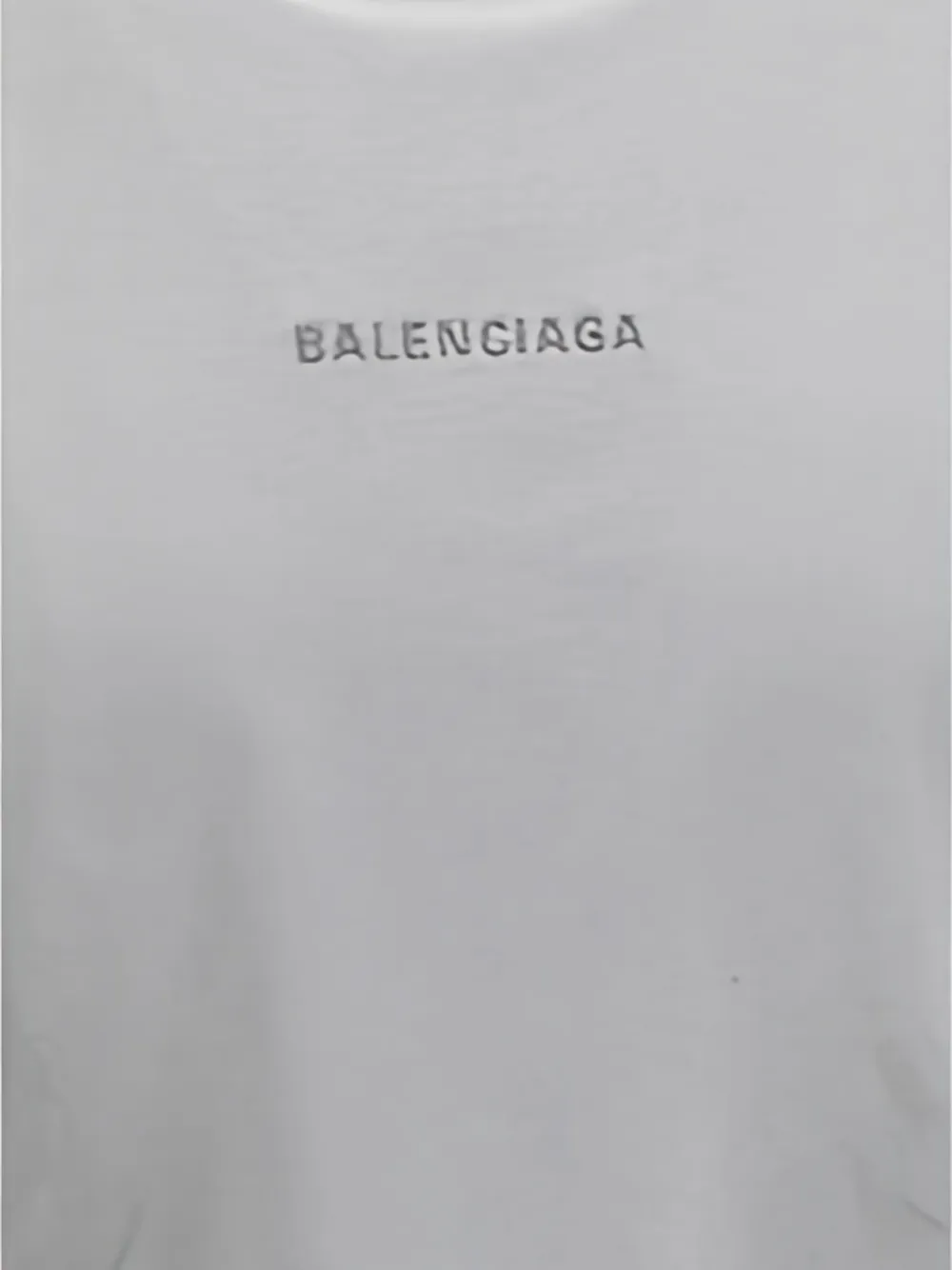 Balenciaga T-shirt met geborduurd logo en gerafeld effect Grijs