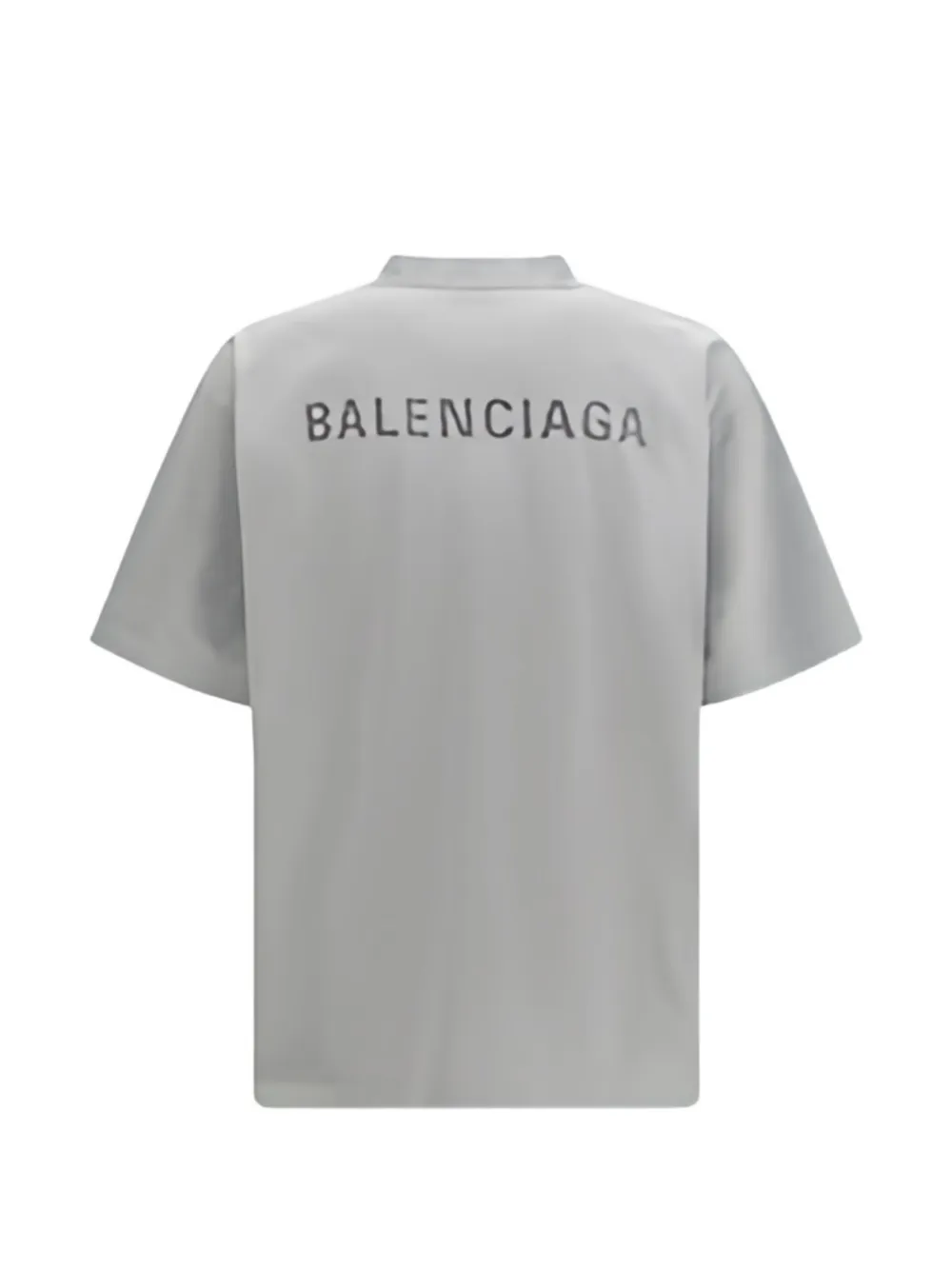 Balenciaga logo-embroidered distressed-effect T-shirt | Grey