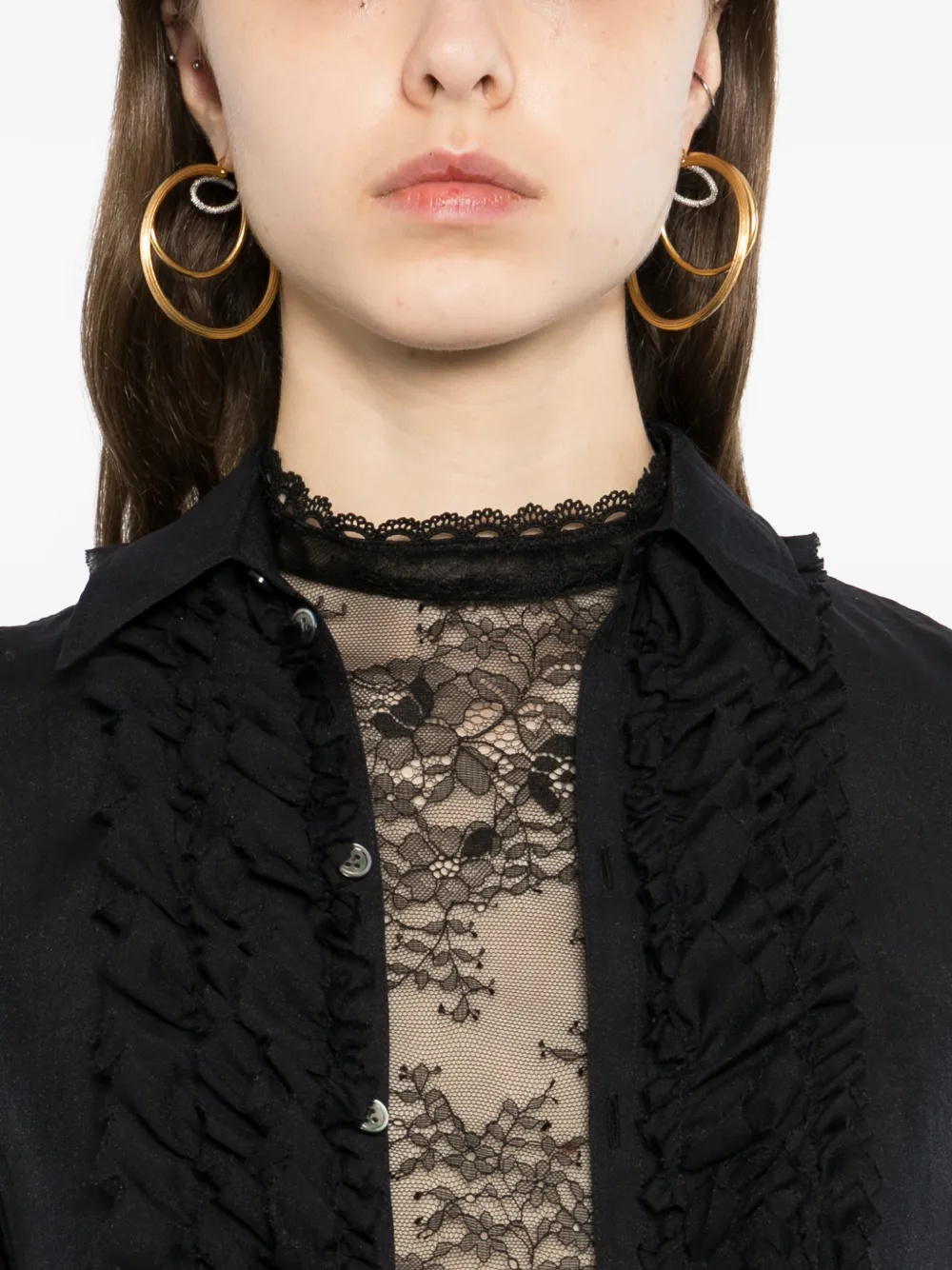 Undercover Midi-jurk met print Zwart