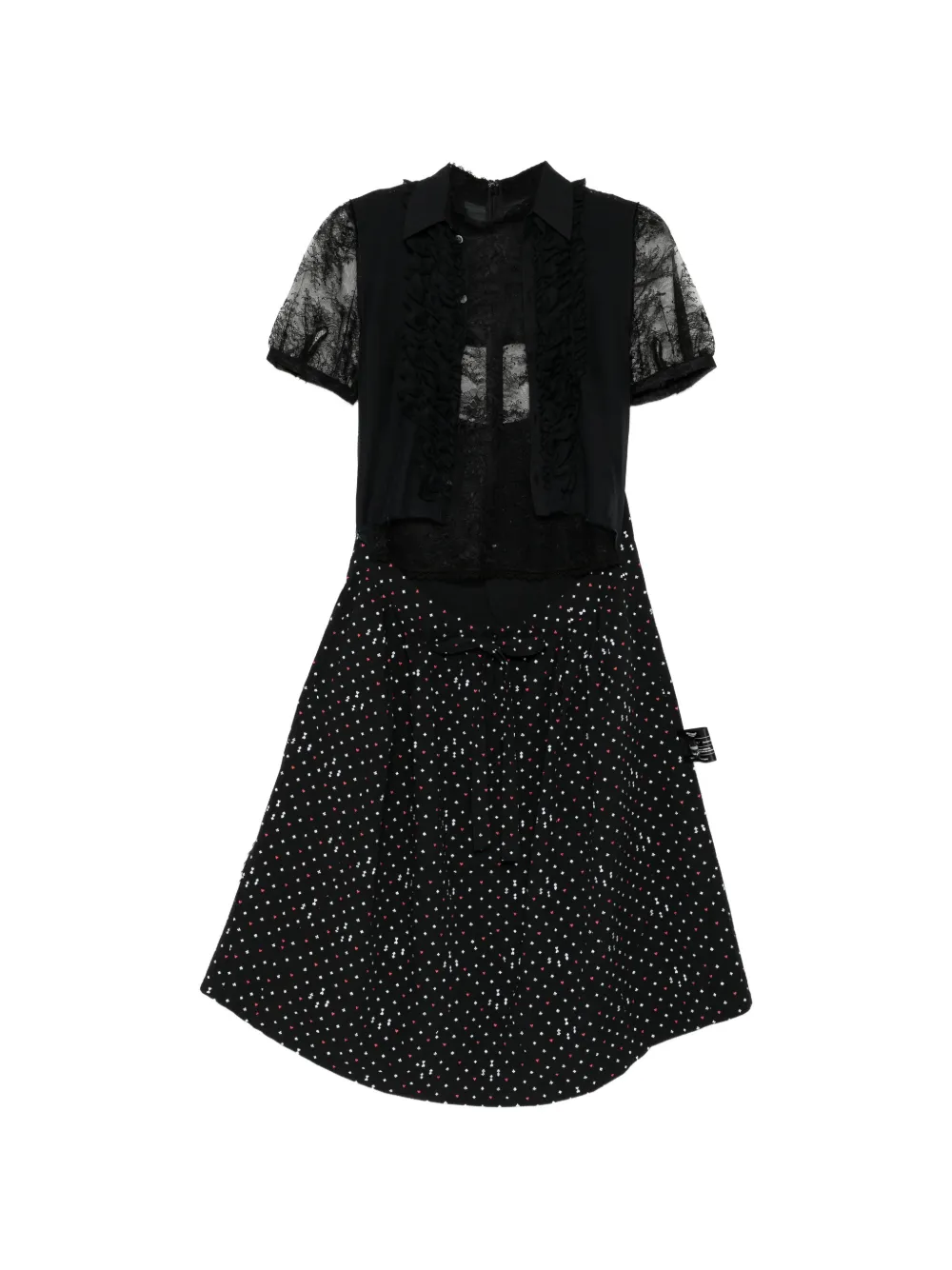 Undercover printed midi dress - Nero