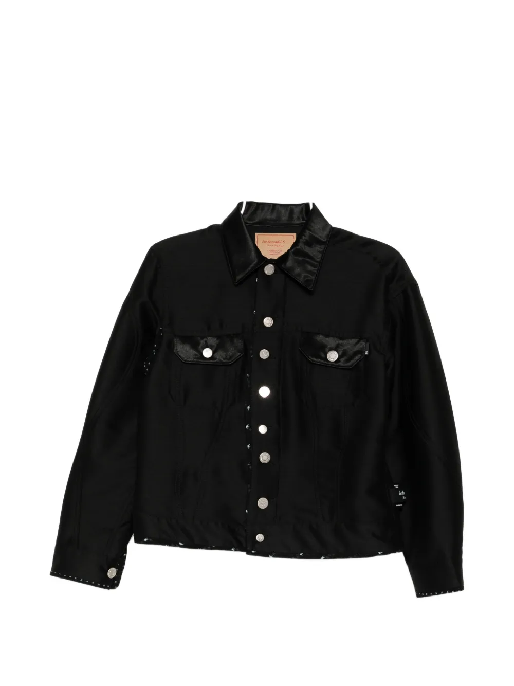 Undercover printed-hem jacket - Nero