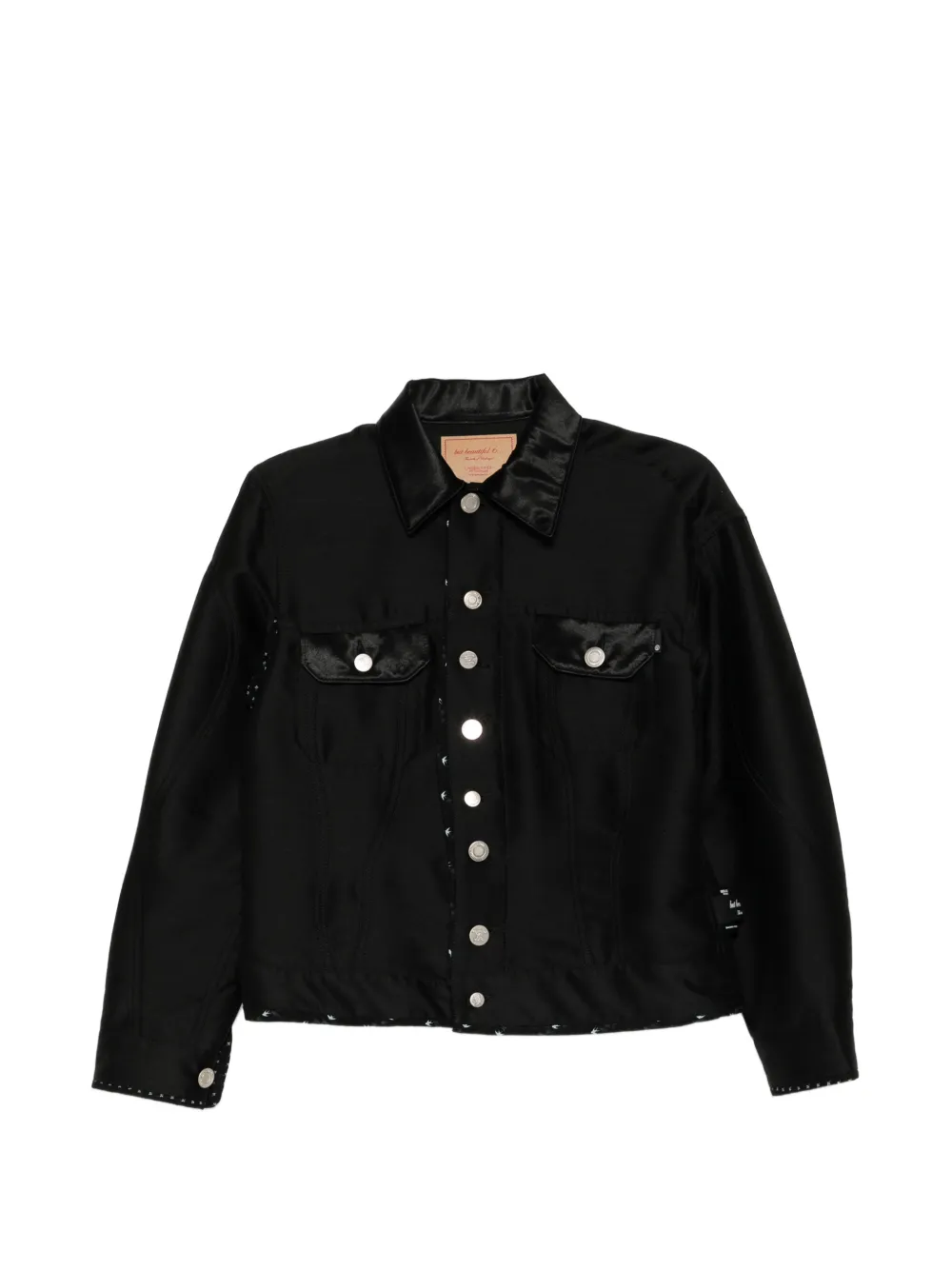 Undercover printed-hem jacket - Nero