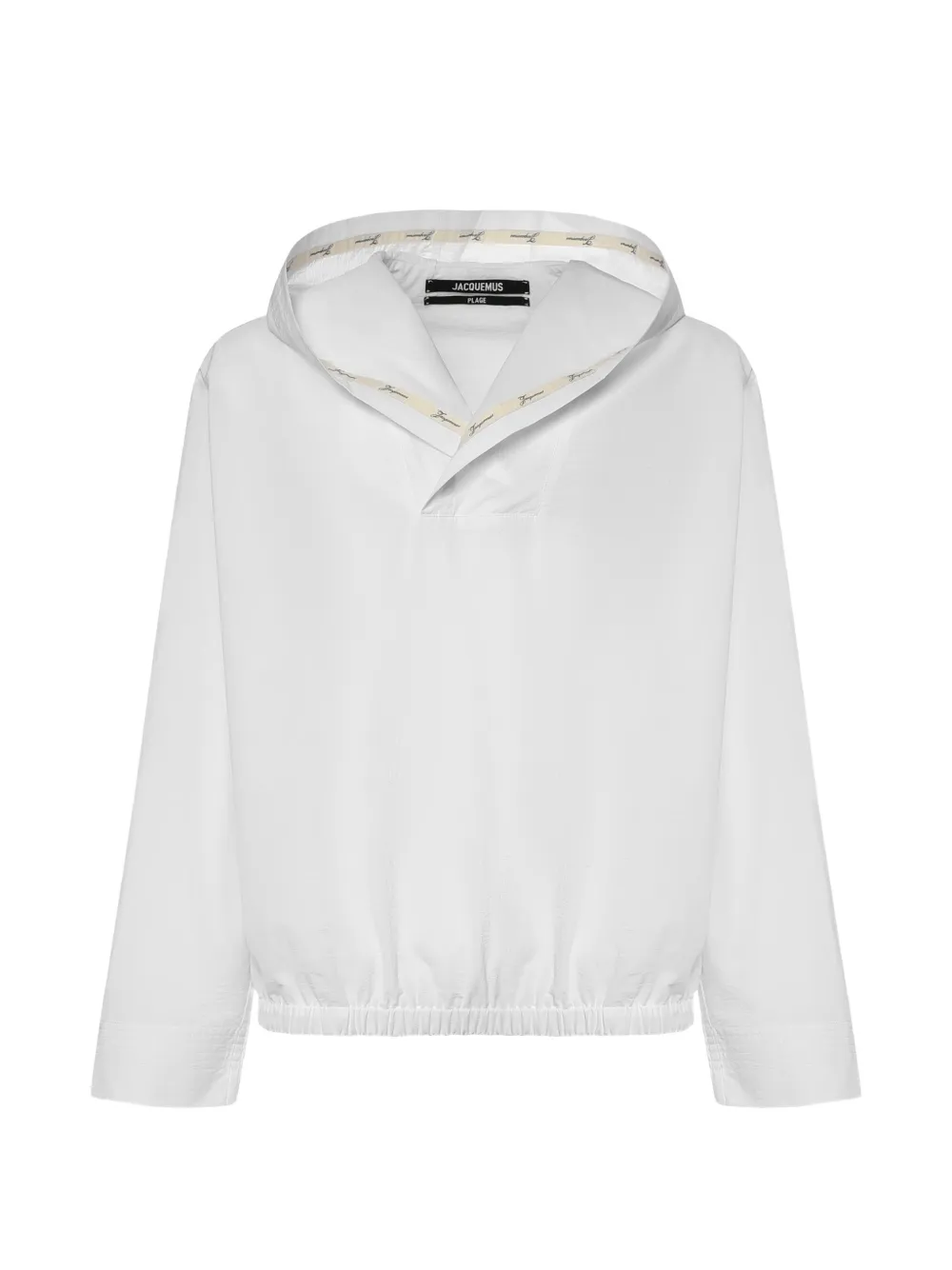 Jacquemus elasticated-hem hoodie - Bianco