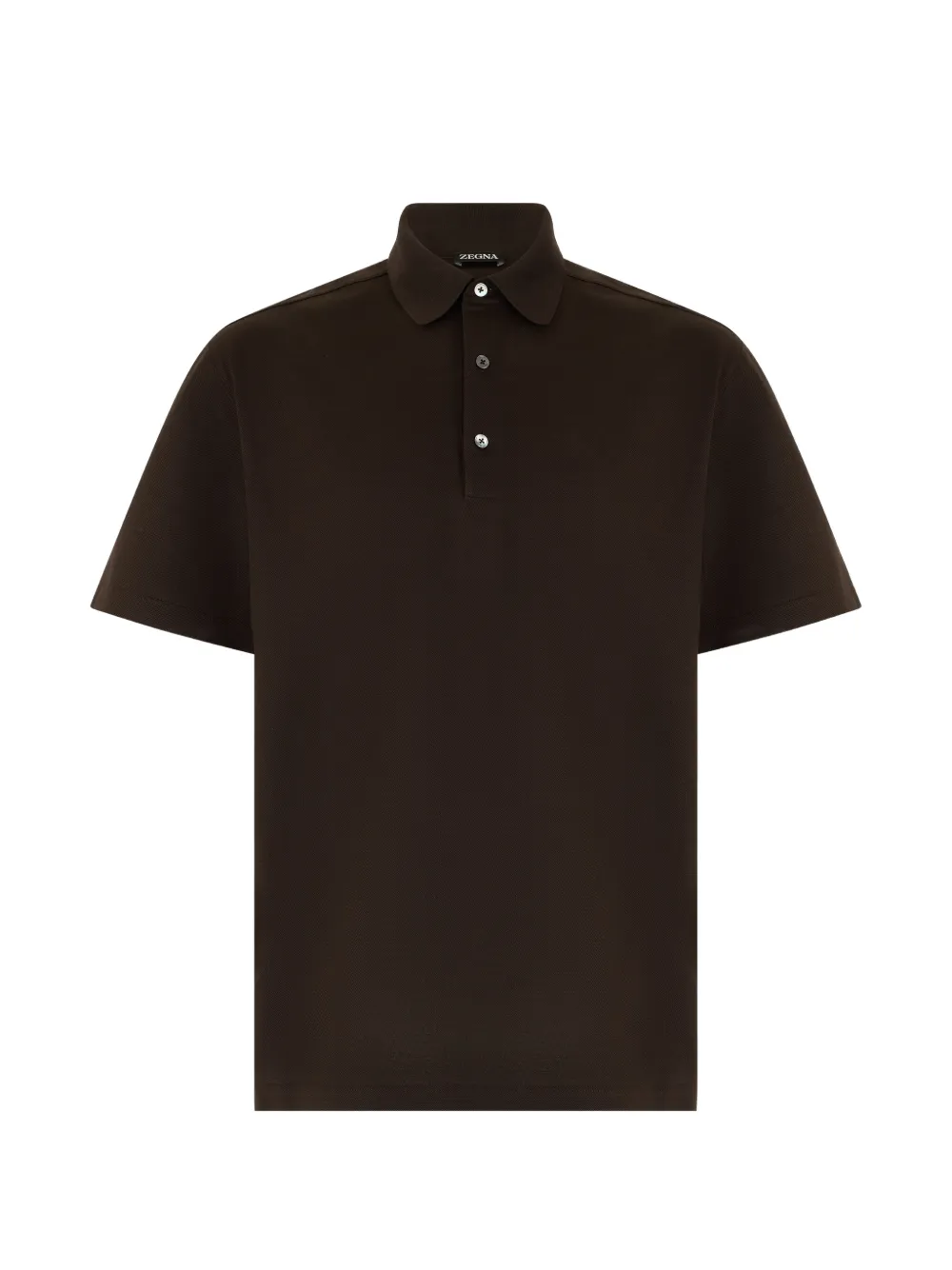 Zegna short-sleeve polo shirt - Marrone