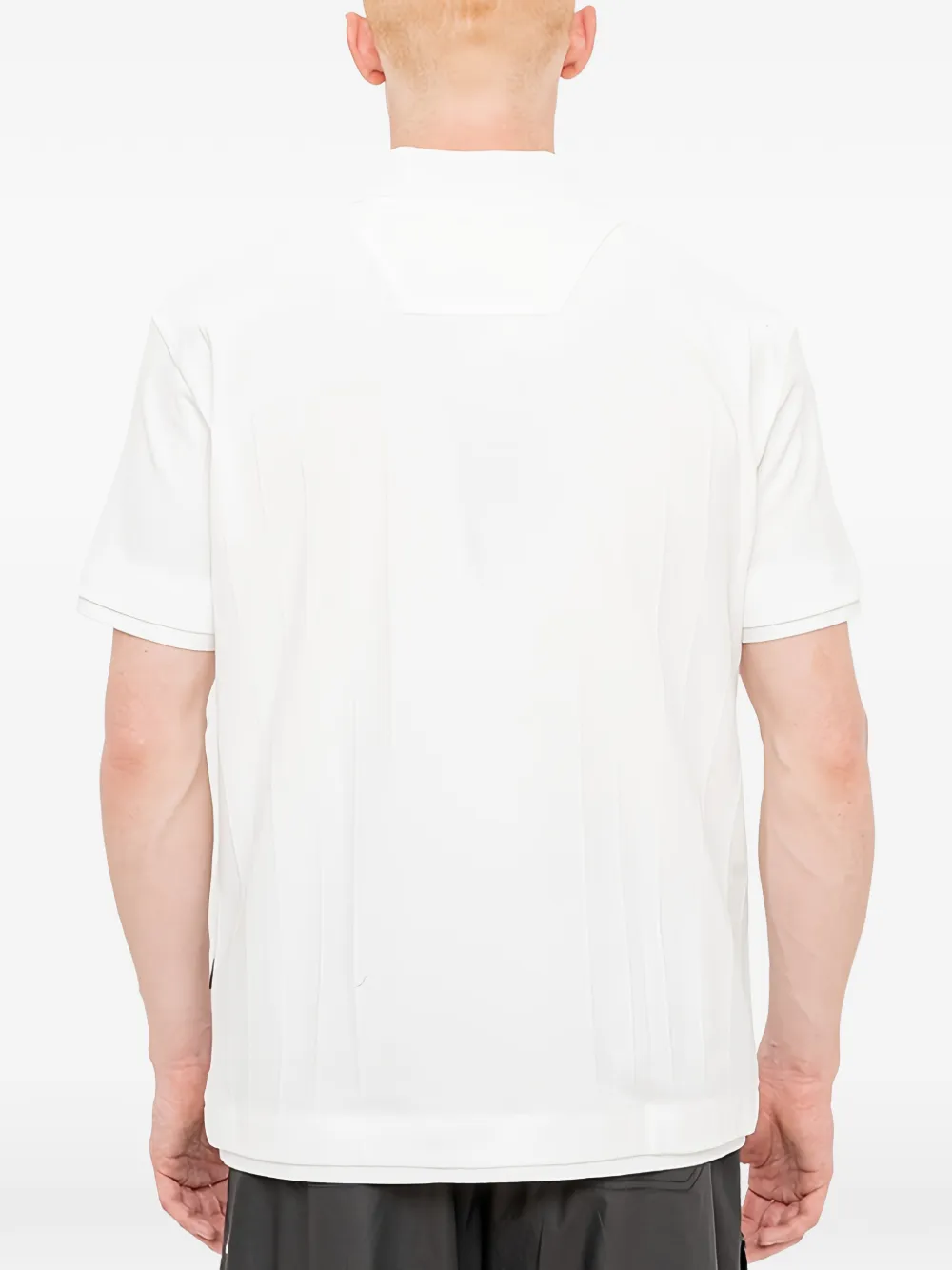 Juun.J Ribgebreid poloshirt Wit