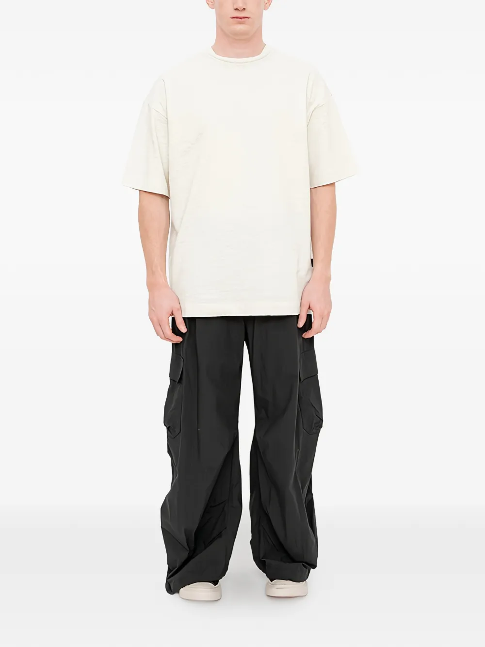 Juun.J T-shirt met geborduurd logo Wit