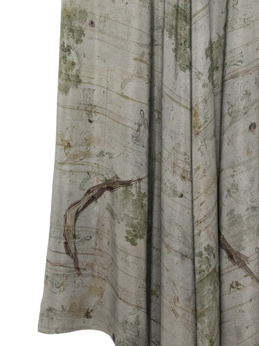 Ziggy Chen Maxi-rok met print Grijs