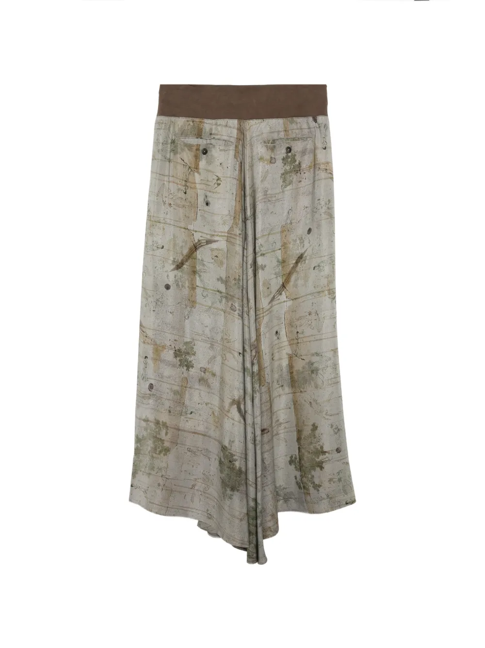 Ziggy Chen Maxi-rok met print Grijs