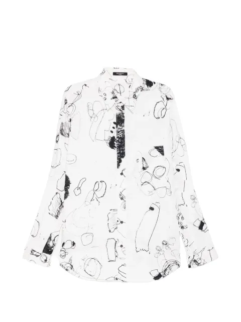 Nude:Masahiko Maruyama scribble-print shirt