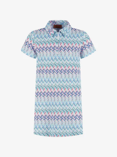 Missoni Kids vestido con estampado en zigzag