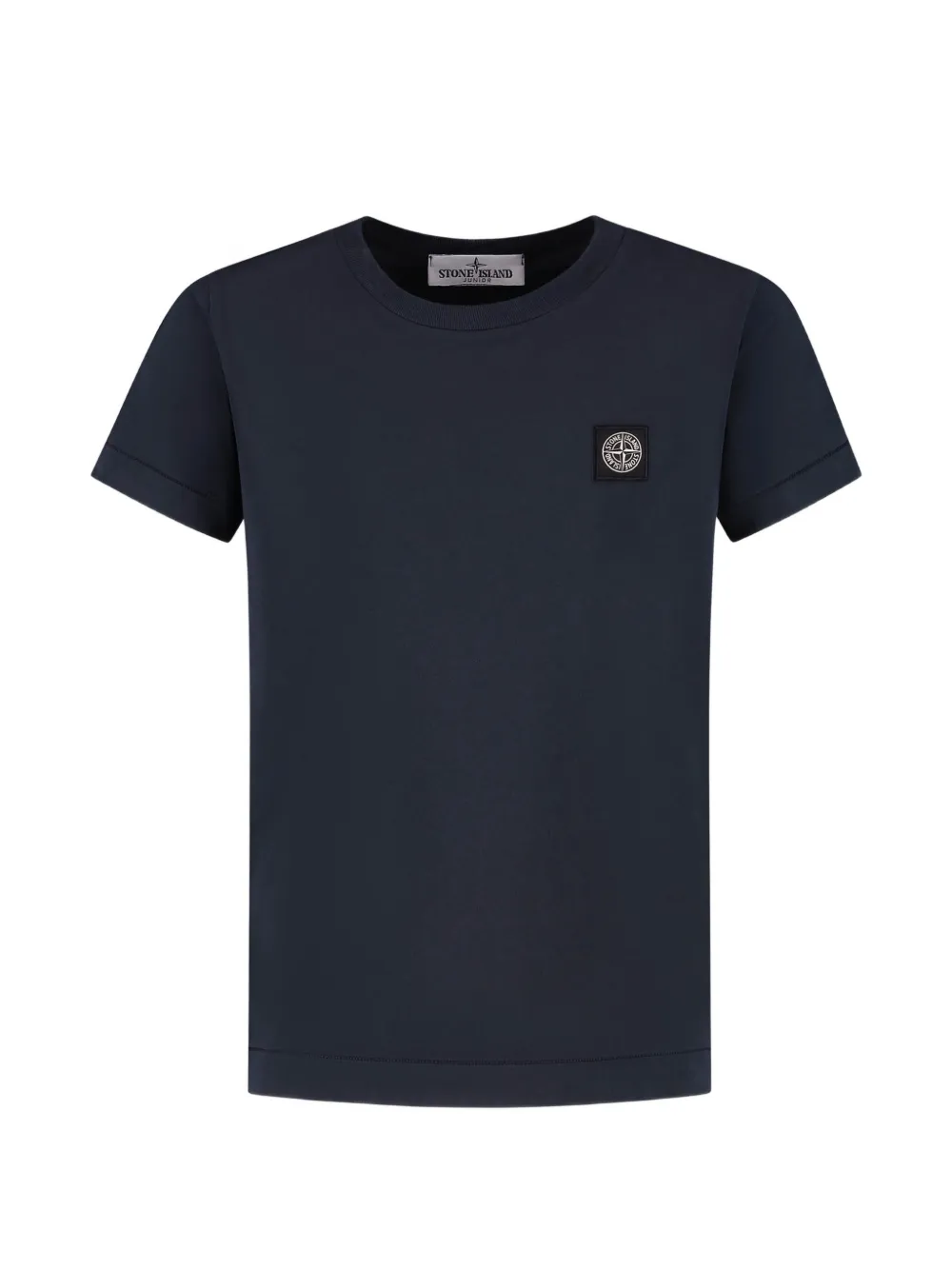 Stone Island Junior logo-patch cotton T-shirt - Blu