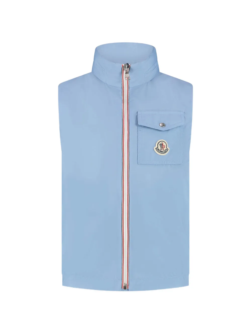 Moncler Enfant Sacide gilet met logopatch en rits Blauw