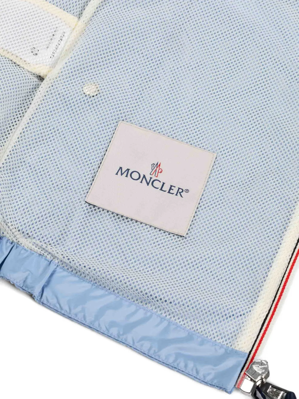 Moncler Enfant Sacide gilet met logopatch en rits Blauw