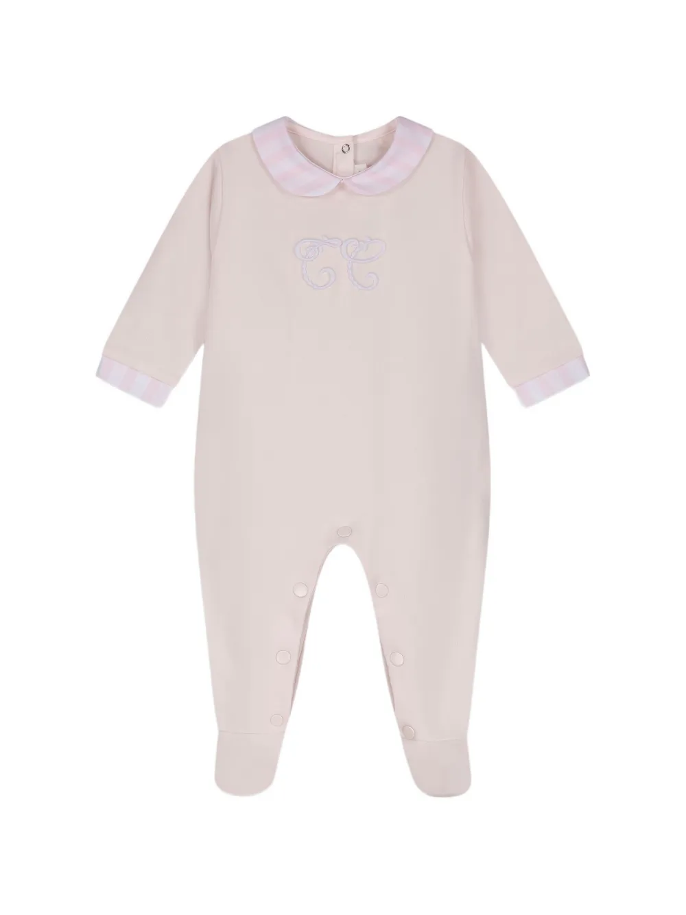 Tartine Et Chocolat logo-embroidered striped-collar cotton pyjama - Rosa