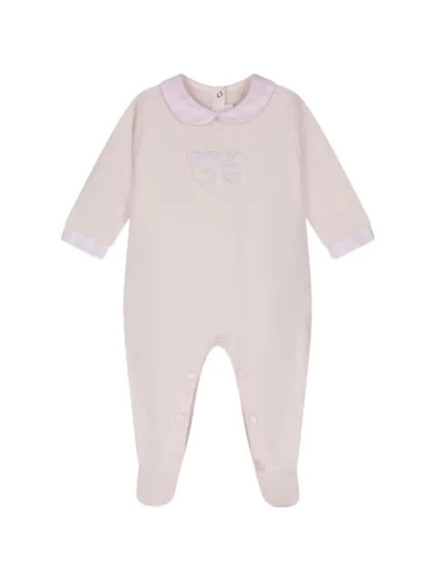 Tartine Et Chocolat logo-embroidered striped-collar cotton pyjama