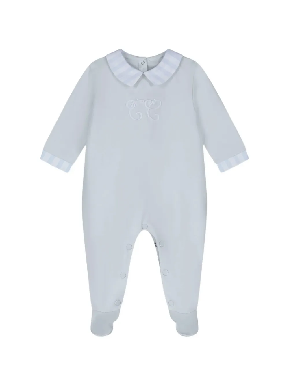 Tartine Et Chocolat logo-embroidered striped-collar cotton pyjama - Rosa