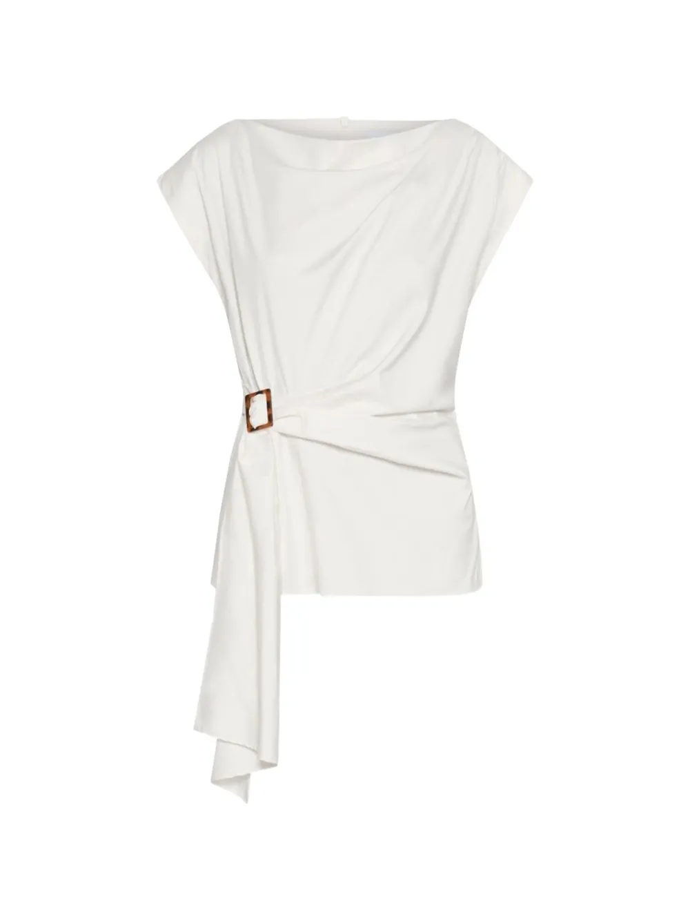 Marella buckle-detail draped top - Toni neutri