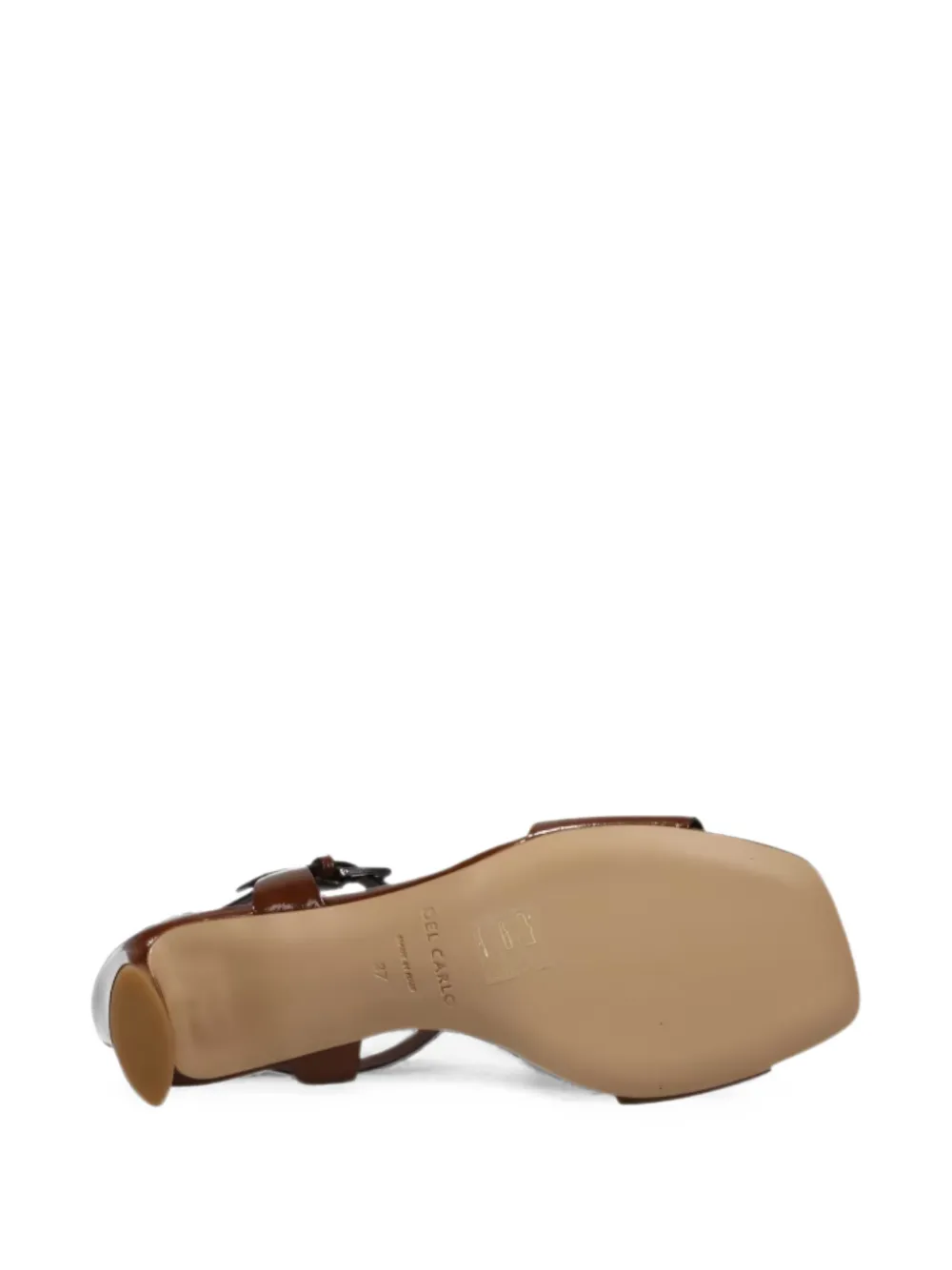 Del Carlo Lakleren sandalen met gesp-detail Bruin
