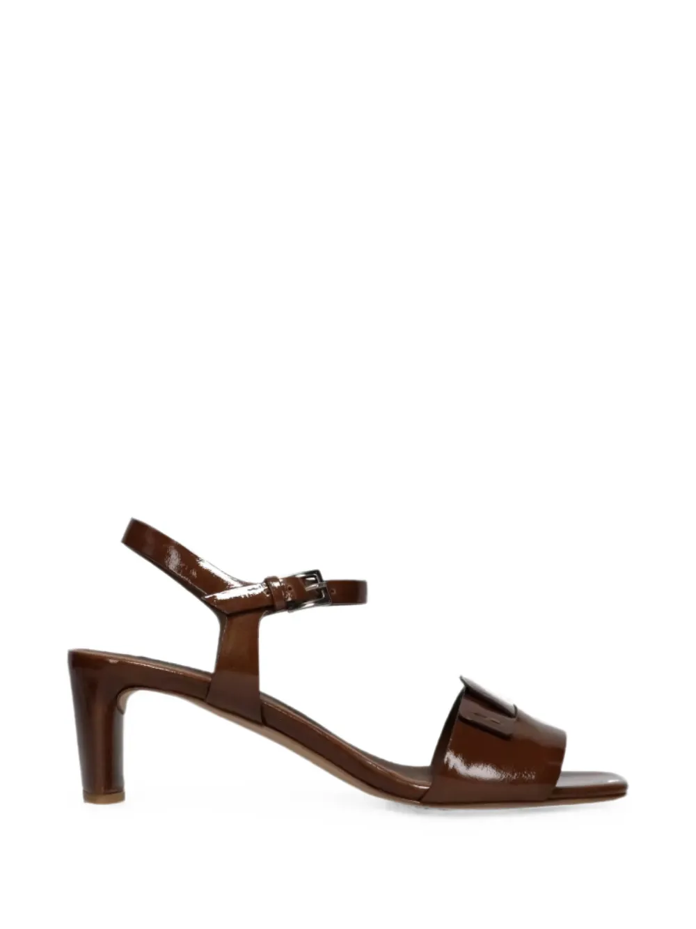 Del Carlo Lakleren sandalen met gesp-detail Bruin